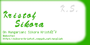 kristof sikora business card